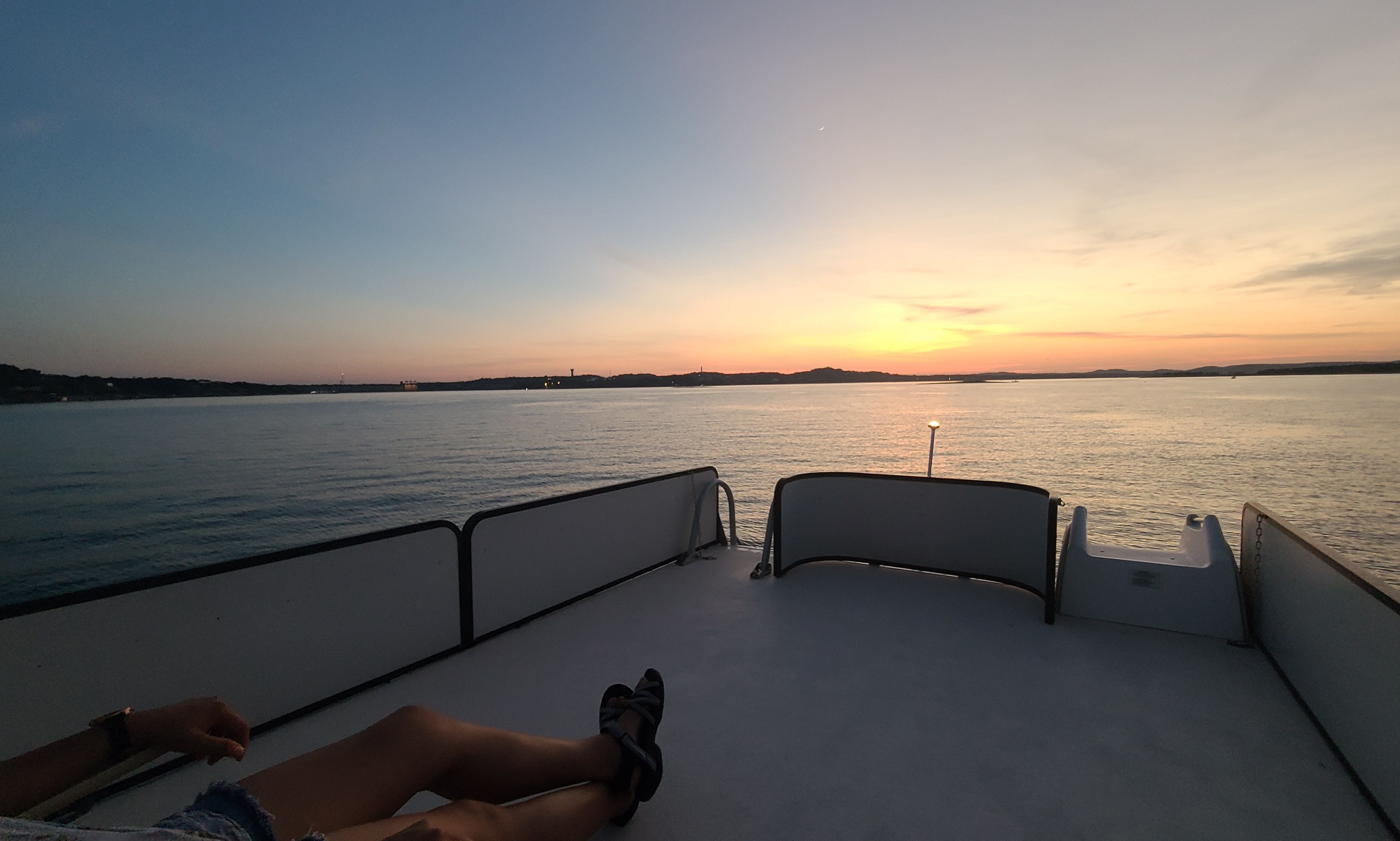 28' Double Decker Pontoon Boat with Slide on Lake Travis